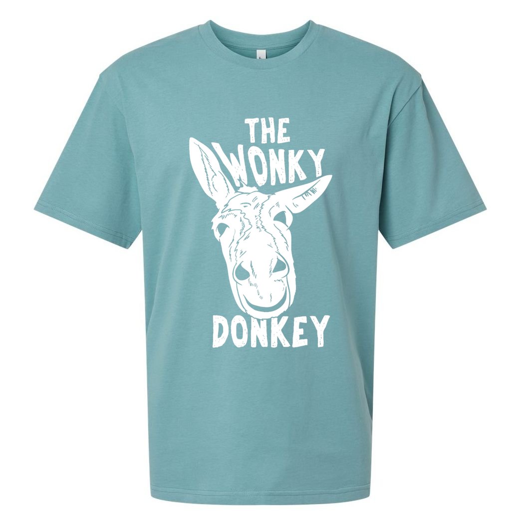 The Wonky Donkey Funny Donkey Lover Farm Animal Sueded Cloud Jersey T-Shirt