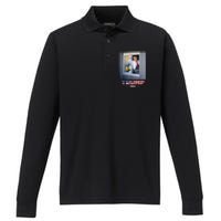 Trump Works Drive Thru Trump Serving French Fries Performance Long Sleeve Polo