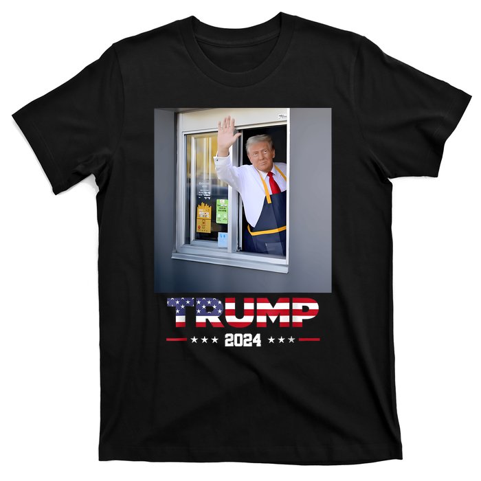 Trump Works Drive Thru Trump Serving French Fries T-Shirt