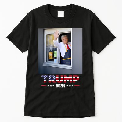 Trump Works Drive Thru Trump Serving French Fries Tall T-Shirt