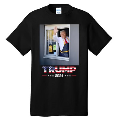 Trump Works Drive Thru Trump Serving French Fries Tall T-Shirt