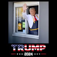 Trump Works Drive Thru Trump Serving French Fries Baby Bodysuit