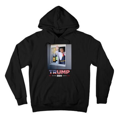 Trump Works Drive Thru Trump Serving French Fries Tall Hoodie