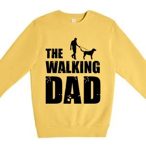 The Walking Dad Labrador Dog Lover Owner Dog Breed Pet Gift Premium Crewneck Sweatshirt