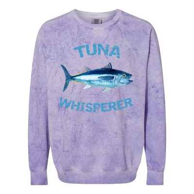 Tuna Whisperer Deep Sea Fishing Tuna Fish Bluefin Tuna Gift Colorblast Crewneck Sweatshirt