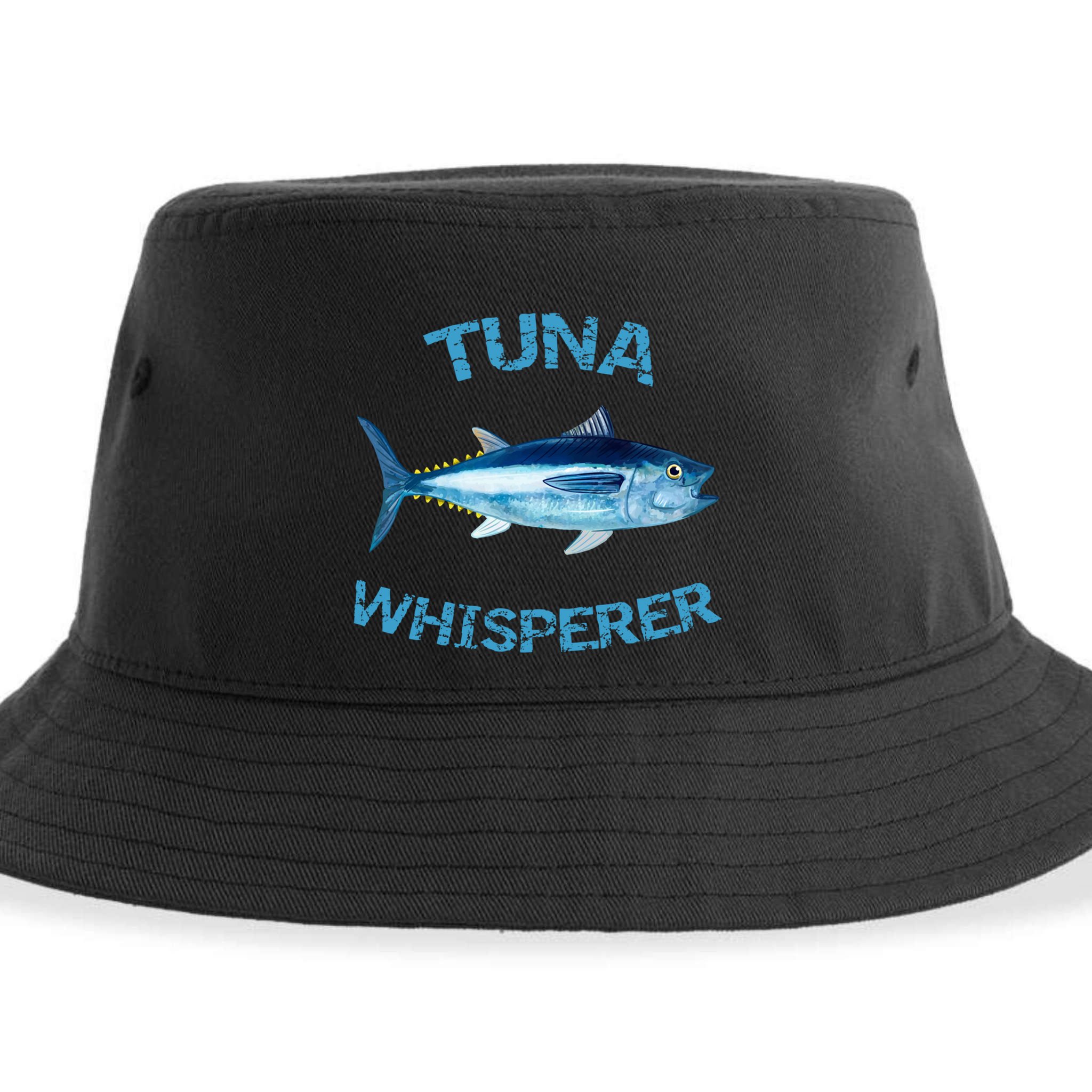 Tuna Whisperer Deep Sea Fishing Tuna Fish Bluefin Tuna Gift Sustainable Bucket Hat