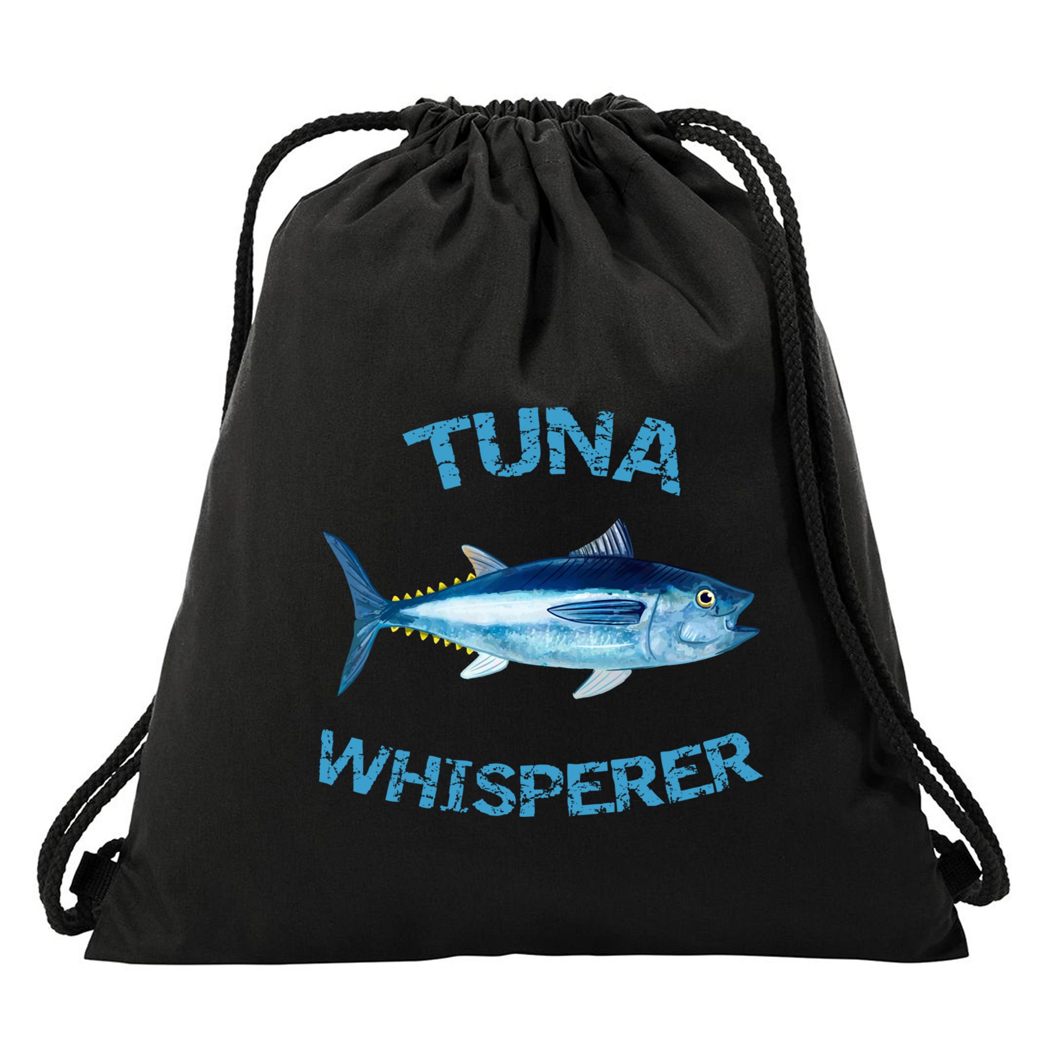 Tuna Whisperer Deep Sea Fishing Tuna Fish Bluefin Tuna Gift Drawstring Bag