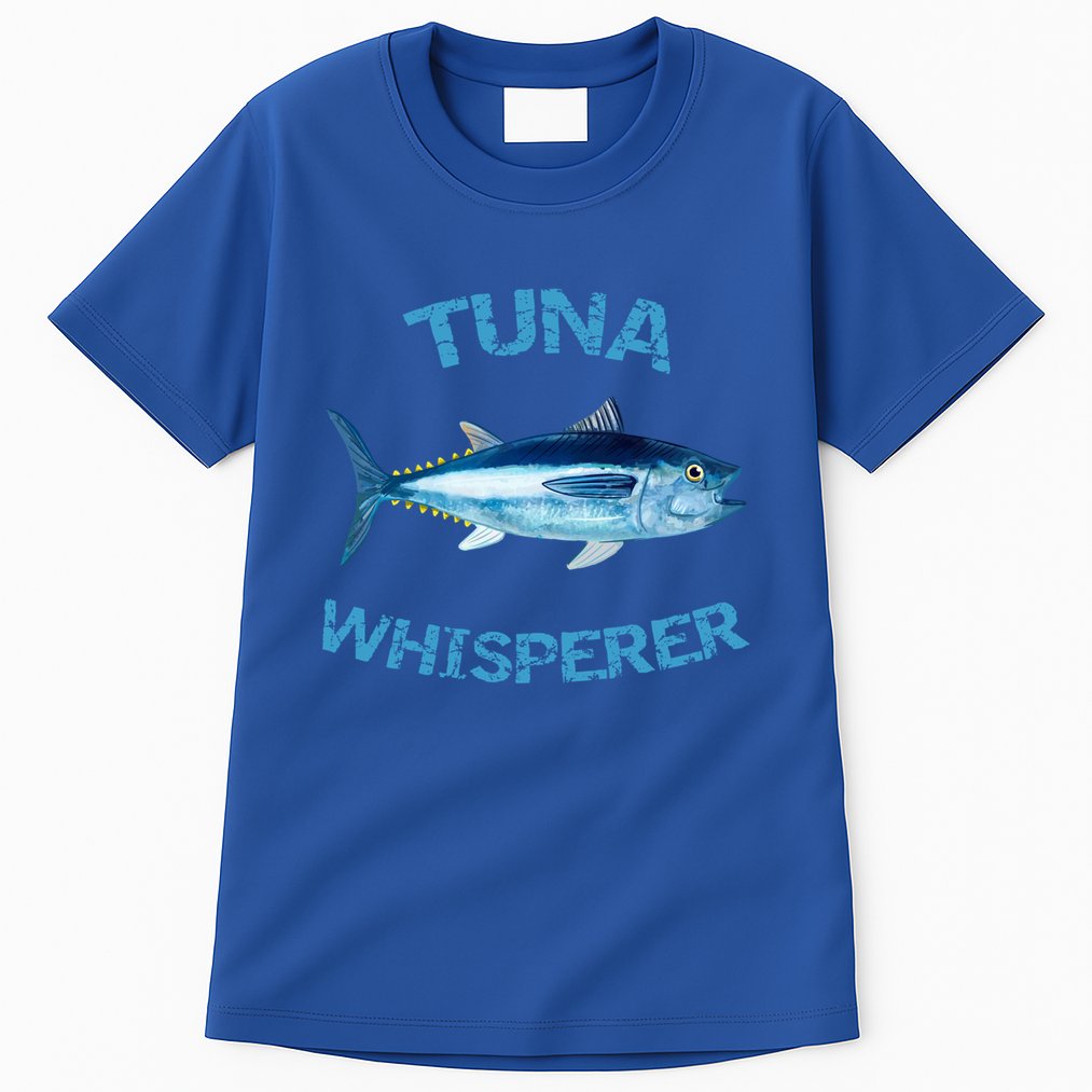 Tuna Whisperer Deep Sea Fishing Tuna Fish Bluefin Tuna Gift Tall T-Shirt