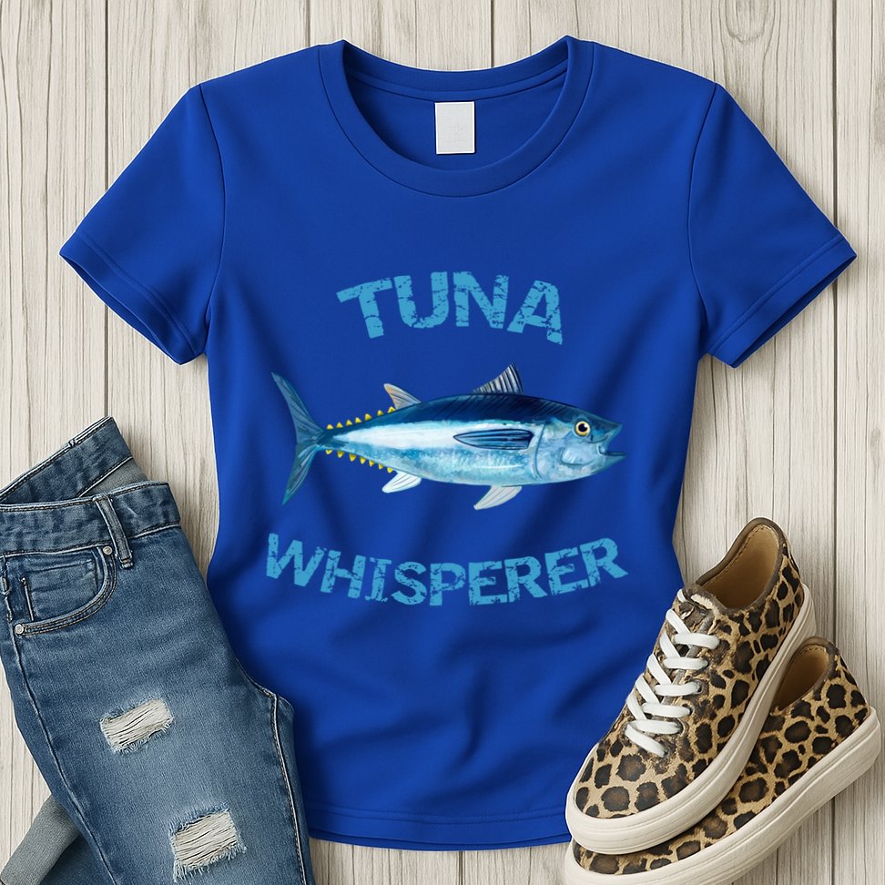 Tuna Whisperer Deep Sea Fishing Tuna Fish Bluefin Tuna Gift Womens T-Shirt