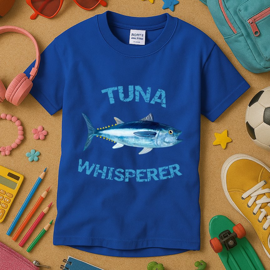 Tuna Whisperer Deep Sea Fishing Tuna Fish Bluefin Tuna Gift Kids T-Shirt