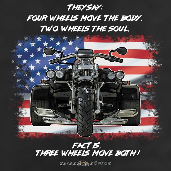 Three Wheels Do Both! USA Flags Trike Gift Adult Drive Performance Visor