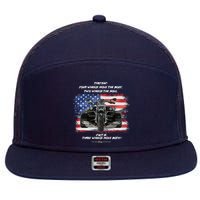 Three Wheels Do Both! USA Flags Trike Gift 7 Panel Mesh Trucker Snapback Hat