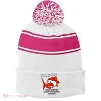 The Worst Day Of Fishing Beats The Best Day Of Court Ordered Stripe Pom Pom Beanie
