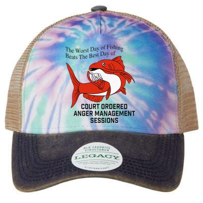 The Worst Day Of Fishing Beats The Best Day Of Court Ordered Legacy Tie Dye Trucker Hat