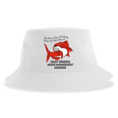 The Worst Day Of Fishing Beats The Best Day Of Court Ordered Sustainable Bucket Hat