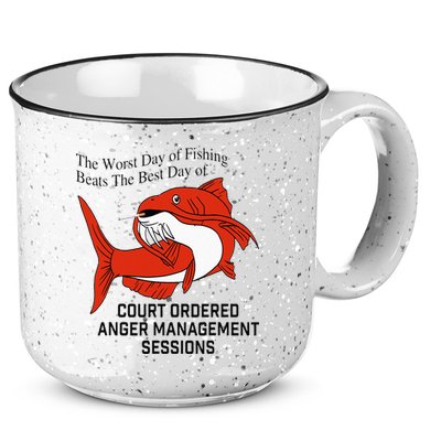 The Worst Day Of Fishing Beats The Best Day Of Court Ordered 15oz Campfire Ceramic Mug