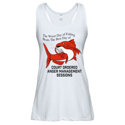 The Worst Day Of Fishing Beats The Best Day Of Court Ordered Ladies Essential Flowy Tank