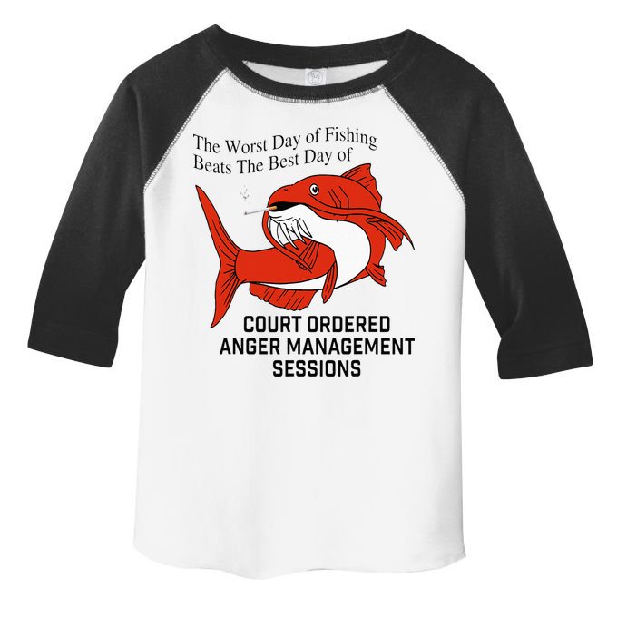 The Worst Day Of Fishing Beats The Best Day Of Court Ordered Toddler Fine Jersey T-Shirt