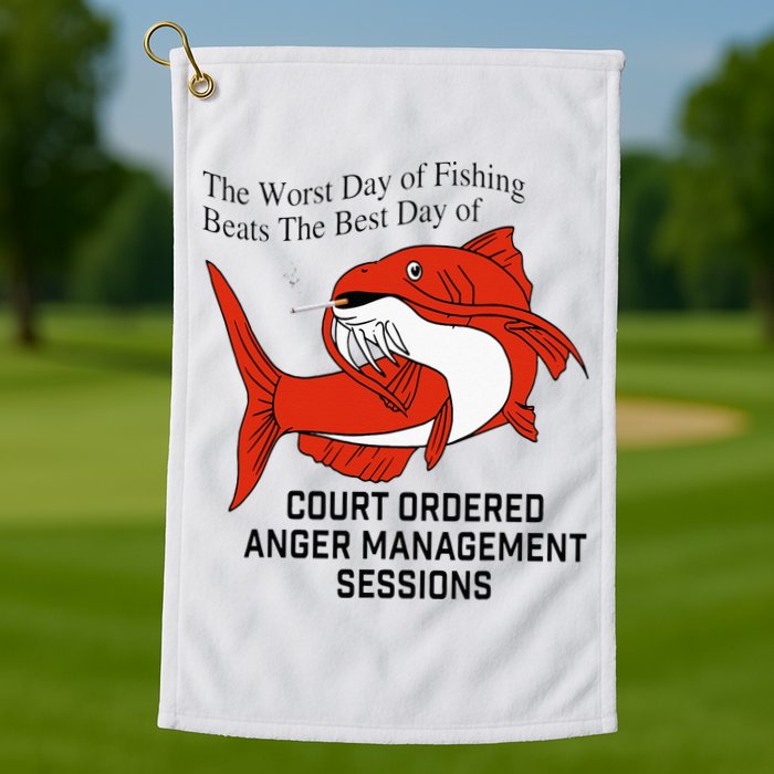 The Worst Day Of Fishing Beats The Best Day Of Court Ordered Golf Towel