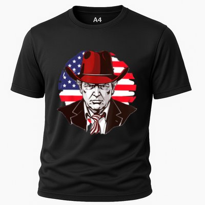 Trump Won Daddys Home Trump Cowboy Hat Performance Shirt