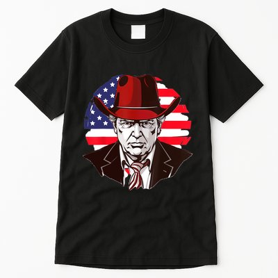 Trump Won Daddys Home Trump Cowboy Hat Tall T-Shirt