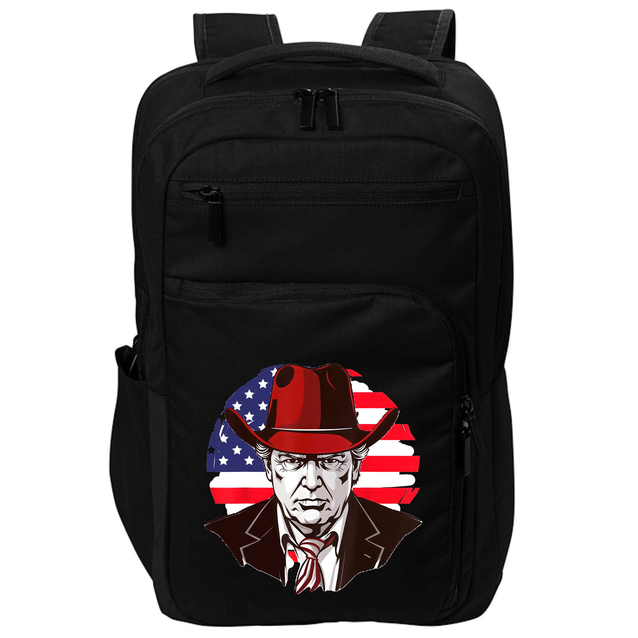 Trump Won Daddys Home Trump Cowboy Hat Impact Tech Backpack