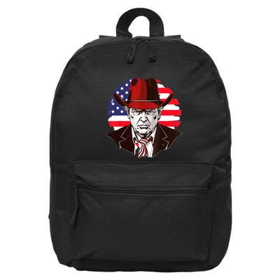 Trump Won Daddys Home Trump Cowboy Hat 16 in Basic Backpack