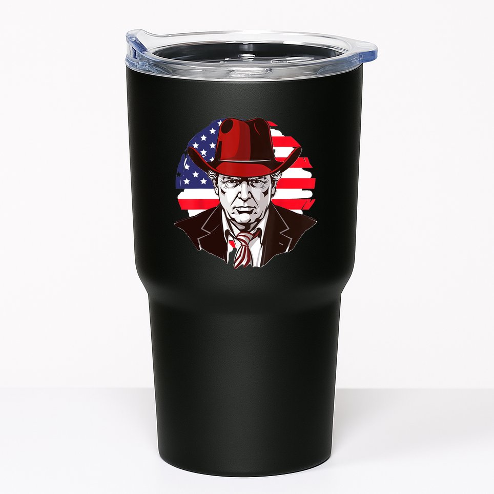 Trump Won Daddys Home Trump Cowboy Hat Tumbler