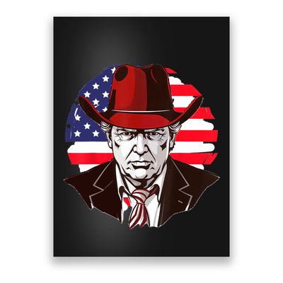 Trump Won Daddys Home Trump Cowboy Hat Poster
