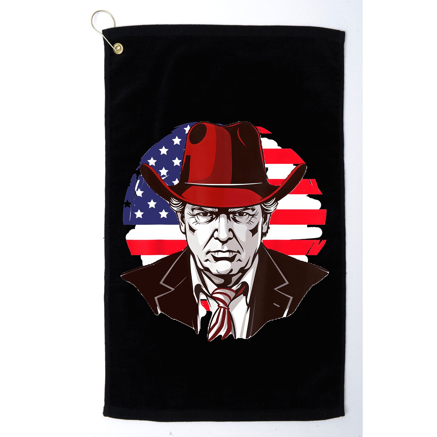 Trump Won Daddys Home Trump Cowboy Hat Golf Towel
