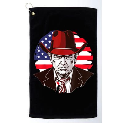 Trump Won Daddys Home Trump Cowboy Hat Platinum Collection Golf Towel