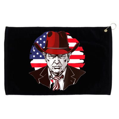 Trump Won Daddys Home Trump Cowboy Hat Grommeted Golf Towel