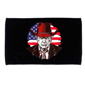 Trump Won Daddys Home Trump Cowboy Hat Microfiber Hand Towel