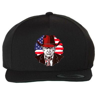 Trump Won Daddys Home Trump Cowboy Hat Wool Snapback Cap