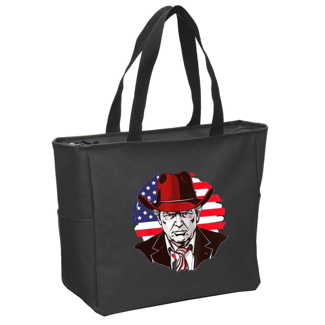 Trump Won Daddys Home Trump Cowboy Hat Zip Tote Bag