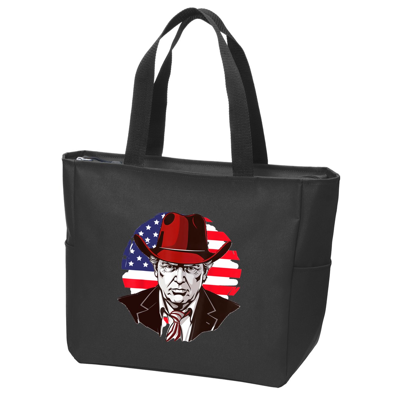 Trump Won Daddys Home Trump Cowboy Hat Zip Tote Bag
