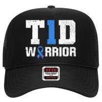 T1D Warrior Diabetes Warrior Diabetes Awareness High Crown Mesh Back Trucker Hat