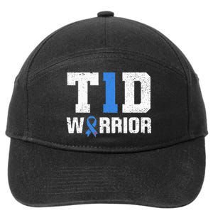 T1D Warrior Diabetes Warrior Diabetes Awareness 7-Panel Snapback Hat