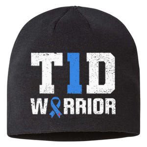 T1D Warrior Diabetes Warrior Diabetes Awareness Sustainable Beanie