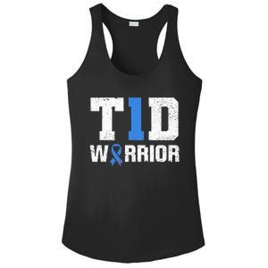 T1D Warrior Diabetes Warrior Diabetes Awareness Ladies PosiCharge Competitor Racerback Tank