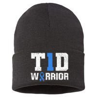 T1D Warrior Diabetes Warrior Diabetes Awareness Sustainable Knit Beanie