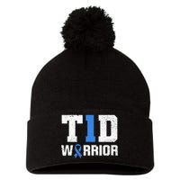 T1D Warrior Diabetes Warrior Diabetes Awareness Pom Pom 12in Knit Beanie