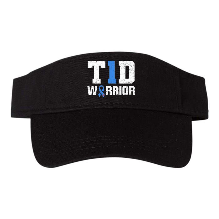 T1D Warrior Diabetes Warrior Diabetes Awareness Valucap Bio-Washed Visor