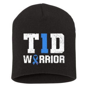 T1D Warrior Diabetes Warrior Diabetes Awareness Short Acrylic Beanie