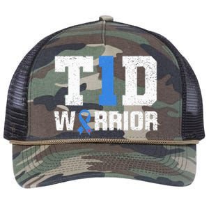 T1D Warrior Diabetes Warrior Diabetes Awareness Retro Rope Trucker Hat Cap