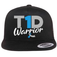 T1D Warrior Diabetes Awareness Type 1 Diabetic Flat Bill Trucker Hat