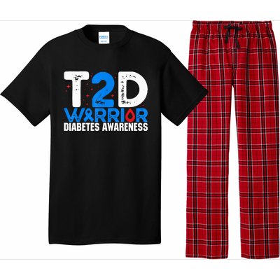 T2D Warrior Diabetes Awareness Type 2 Diabetes Awareness Pajama Set