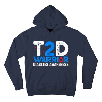 T2D Warrior Diabetes Awareness Type 2 Diabetes Awareness Hoodie