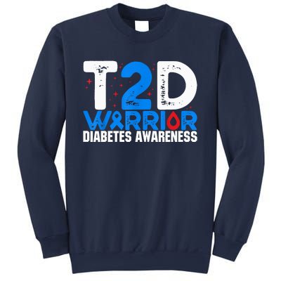 T2D Warrior Diabetes Awareness Type 2 Diabetes Awareness Sweatshirt