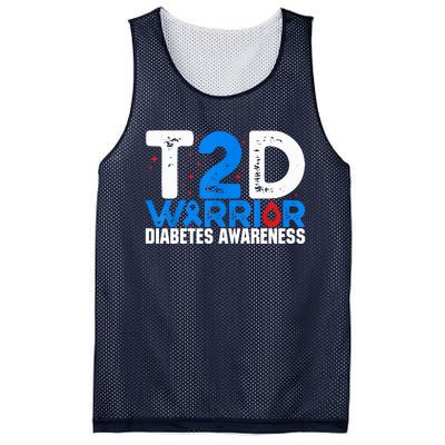 T2D Warrior Diabetes Awareness Type 2 Diabetes Awareness Mesh Reversible Basketball Jersey Tank